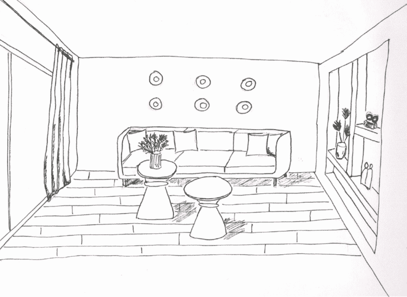 Croquis d'un salon